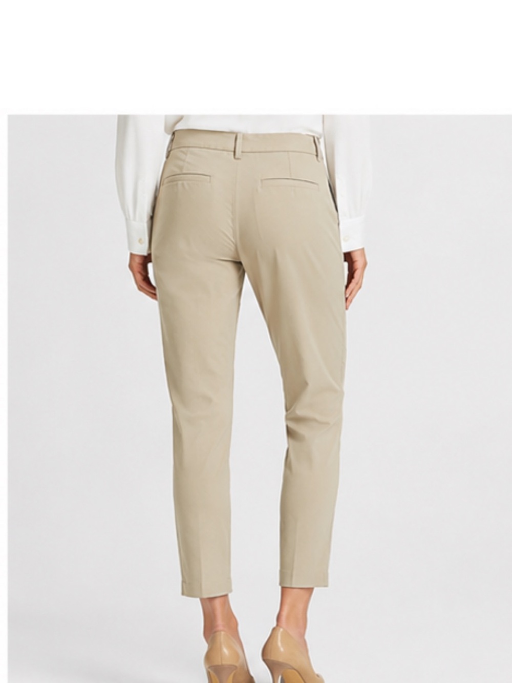 LOFT Slim Ankle Pants - Light Khaki